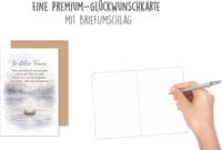 Card de condoleanțe Premium Edition Seidel cu plic, felicitare de doliu pliată, cu mesaj de condoleanțe discret, compasiune, amintire, speranță, putere 2