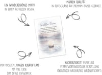 Card de condoleanțe Premium Edition Seidel cu plic, felicitare de doliu pliată, cu mesaj de condoleanțe discret, compasiune, amintire, speranță, putere 3