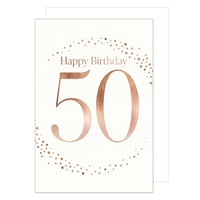 Edition Seidel Premium XXL DIN A4 Narodeninové blahoželanie k 50. narodeninám s obálkou - Elegantná pohľadnica Happy Birthday pre mužov a ženy (A4-G1048) 1