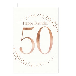 Edition Seidel Premium XXL DIN A4 Čestitka za 50. rođendan s omotnicom - Elegantna čestitka "Happy Birthday" za muškarce i žene (A4-G1048)