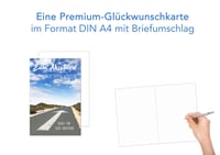 Edition Seidel Premium XXL Maxi pozdrav na rozlúčku s obálkou, formát DIN A4, karta k odchodu do dôchodku, pre muža, ženu, kolegu, biela, modrá (A4-AS119) 2