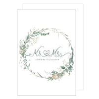 Felicitare de nuntă Edition Seidel Premium XXL Maxi cu plic, format DIN A4, text în engleză, inscripție Mr & Mrs Just Married, mire și mireasă (A4-H1000) 1