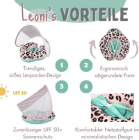 EDWEKIN Premium Úszógyűrű Leoni UV Tetővel UPF 50+ - 6-36 Hónapos Babáknak 4