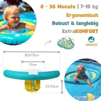 EDWEKIN Úszógumi Krokodil Bébi Úszóülés 6 Hónapos Kisgyermekeknek 5