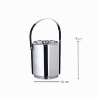 Edzard Seattle posuda za led, 3,2 L, visina 16 cm, nehrđajući čelik, visoki sjaj 5