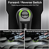 WORKPRO Elektromos Racsnis Kulcs Készlet, 12V, 55 Nm, 3/8" Méretű, LED Világítással, 2.0 Ah Akkumulátorral, 9 Dugókulccsal és Táskával 4