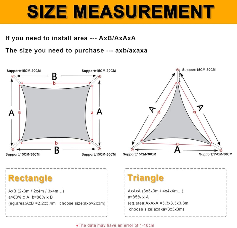 AXT SHADE vízálló napvitorla, 2,5x3m, krémszínű, UV-védett, teraszra és kertbe