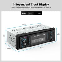 Avylet 1 DIN autórádió Bluetooth 5.0, RDS, 7 színű, 2 USB, MP3 6