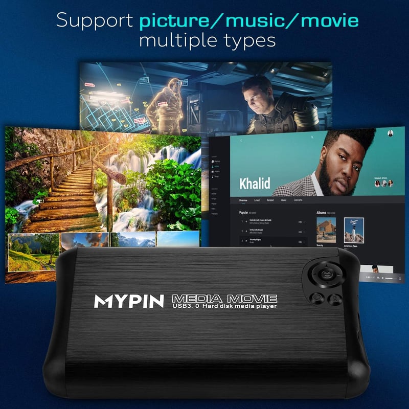 MYPIN Multimédia Lejátszó Box HDMI/AV/VGA - USB 3.0 Támogatással