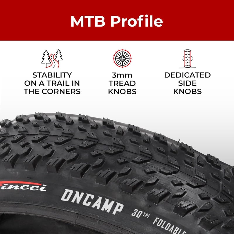 Fincci MTB 27,5 x 2,10 összehajtható kerékpárgumi szett, terepbiciklire és e-bike-ra