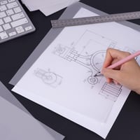 OSDUE Pauszpapír A4 - 100 lapos, 53g/m², Nyomtatható, Átlátszó Rajzpapír Vázlatokhoz, DIY Kézműveskedéshez, Lámpásokhoz, Csomagoláshoz 5