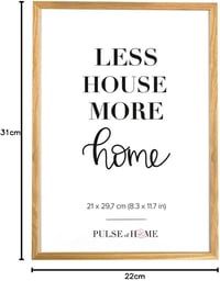 PULSE of HOME Natúr Fa Képkeret A4 (21 x 29,7 cm) - Vékony Keret Fotókhoz, Poszterekhez, Gyermekrajzokhoz - Dekoráció Gyerekszobába és Nappa 7