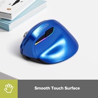 DeLUX M618MINI ergonomikus, vezeték nélküli, kék mini egér - RGB, 4000 DPI, csendes kattintás, karpális alagút szindrómára 6