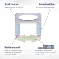 Storystore Csempe Szintező Rendszer - 500 db Standard Fül 3 mm Fugaszélességhez - Burkolási Segédeszköz 3-12 mm Vastagságú Csempékhez 4