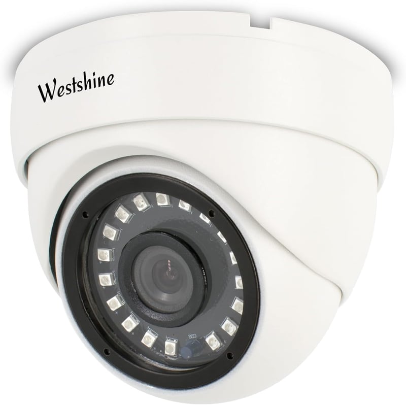 WESTSHINE 1080P Kültéri Biztonsági Dóm Kamera - 4-in-1 Kompatibilitás, 2.8mm Széles Látószög, 65 Láb Éjjellátó, IP66 Vízálló, Fém Ház