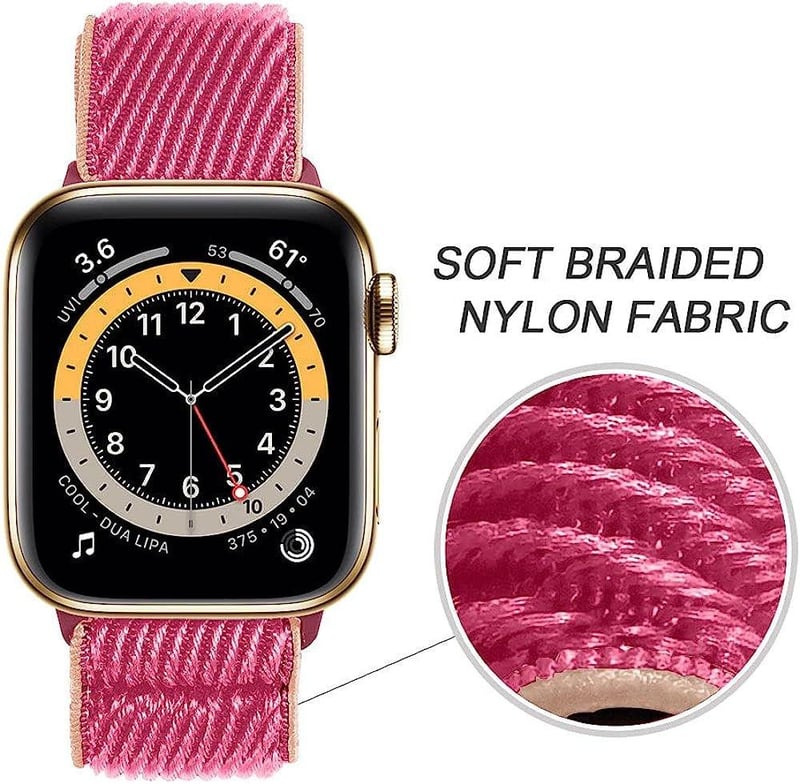 Apple Watch rózsaszín nylon szíj 38-41 mm-es modellekhez