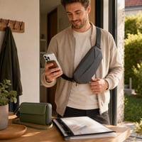 Városi táskarend: MagSafe RFID pénztárca + telefontáska + A5 irattartó + vízálló válltáska 1
