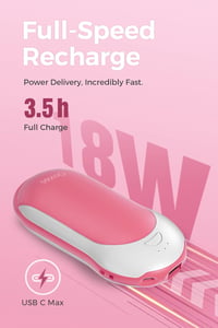 OCOOPA 10000 mAh-s gyorstöltős kézimelegítő powerbank, 15 órás üzemidő, 3 fokozat 2