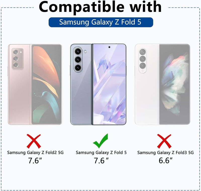 Samsung Galaxy Z Fold 5 Prémium Képernyővédő Szett - 2db TPU Fólia és HD Üveg