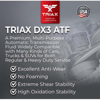 TRIAX Multi-Purpose ATF DEX III/MERC Szintetikus Keverék Sebességváltó Folyadék - Optimalizált Súrlódás, Hibamentes Váltás, -50°F Hidegfolyá 4