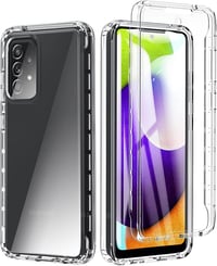 Samsung A32 4G Ütésálló Átlátszó-Sárga TPU Tok 1