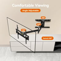 FORGING MOUNT TV Fali Tartó 32-65" Képernyőkhöz, 90° Elforgatható, 910mm Extra Hosszú Kar, 45kg Teherbírás, VESA 400x400mm, Dönthető Konzol 4