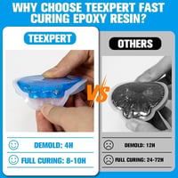 Teexpert Epoxy Gyanta, 1 Gallon Gyorsan Száradó Kristálytiszta Önterülő Öntőgyanta, 4 Órás Kiforma, 8-10 Órás Teljes Kötés, Ékszerkészítéshe 3