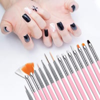 URAQT 20 részes professzionális körömdíszítő ecsetkészlet műkörömhöz és nail arthoz 7