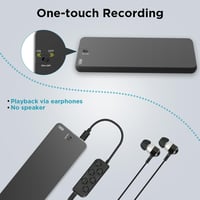 Tonnlog 128GB Digitális Hangrögzítő 200 Órás Akkumulátor Idővel - 1500 Óra Tárolókapacitás Előadásokhoz, Értekezletekhez, Interjúkhoz 4