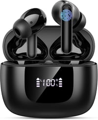 yobola Bluetooth Fülhallgató - Vezeték Nélküli Sport Füles Bluetooth 5.4, ENC Zajszűrés, 35 Órás Üzemidő, IP7 Vízálló, USB-C, Mély Basszus 1