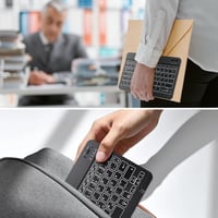 TECURS vezeték nélküli QWERTZ billentyűzet és egér szett iPadhez, 7 színű háttérvilágítással, fekete 9
