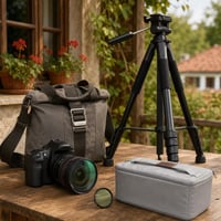Kalandfotós védelem: 49 mm UV-szűrő + fényképezőgép-táska + 190 cm kameraállvány 1