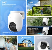 EZVIZ C8c 2MP Kültéri WiFi Biztonsági Kamera Szett (2db) - 360° Panoráma, Személyérzékelés, Követés, Színes Éjjellátás, Kétirányú Hang, Időj 2