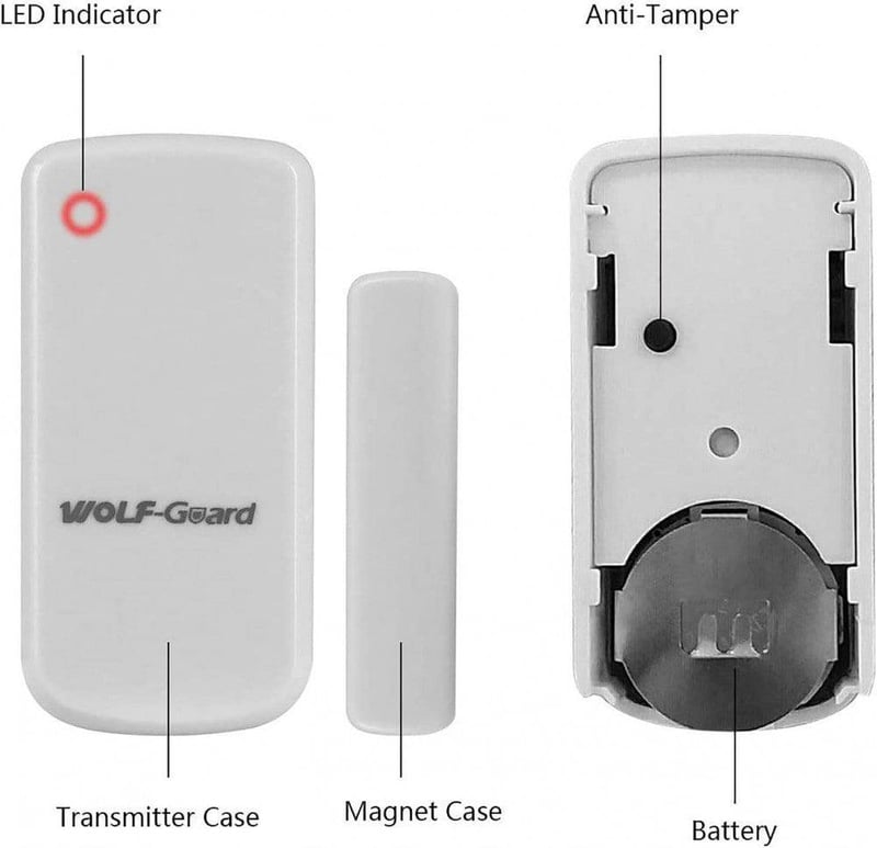 Wolf Guard MC-06A Vezeték Nélküli Ajtó-Ablak Érzékelő, 433MHz, Újracsomagolt