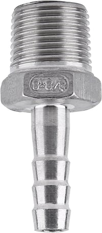 Hilitand Rozsdamentes Acél Pneumatikus Csőcsatlakozó - 3/8" x 8mm BSPT Menetes Tömlőillesztés SS304 - Gyorscsatlakozó Levegő, Üzemanyag és V 9
