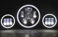 SKUNTUGUANG 7 Inch Harley Daymaker LED fényszóró + 4,5 Inch ködlámpa szett 2