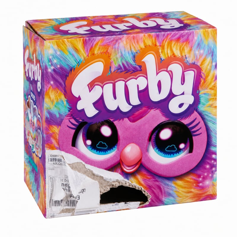 Furby Tie Dye interaktivna plišana igračka za djevojčice i dječake, animatronska figura s glasovnim upravljanjem, s 15 modnih dodataka, od 6 godina starosti, outlet