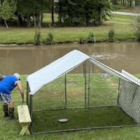 EEATUZTL Bijela cerada s ušicama 2,5x5 m - Vodootporna, otporna na UV zračenje i kidanje, zaštitna cerada za kampiranje, vrt, čamac, šator 4
