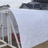EEATUZTL Biela krycia plachta s okami 4x6m, vodoodolná tkaná plachta, UV odolná a pevná ochranná plachta na kempovanie, do záhrady, na loď, stan 4