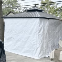 EEATUZTL Biela krycia plachta s okami 4x6m, vodoodolná tkaná plachta, UV odolná a pevná ochranná plachta na kempovanie, do záhrady, na loď, stan 8