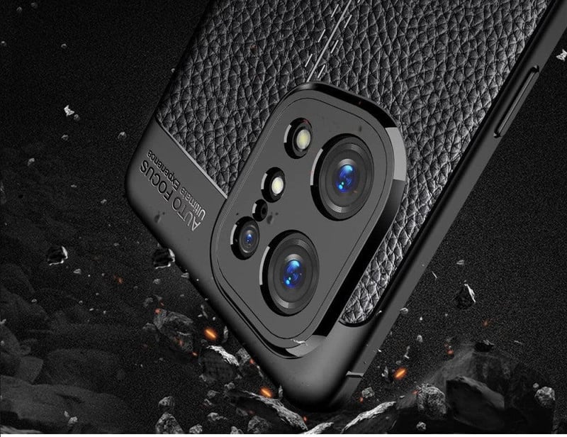 OPPO Find X5 karbon mintás védőtok - CruzerLite fekete ütésálló tok