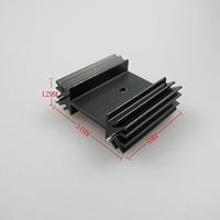 Easycargo fekete anodizált TO-220 alumínium hűtőborda MOSFET-hez, 5 db-os csomag 2