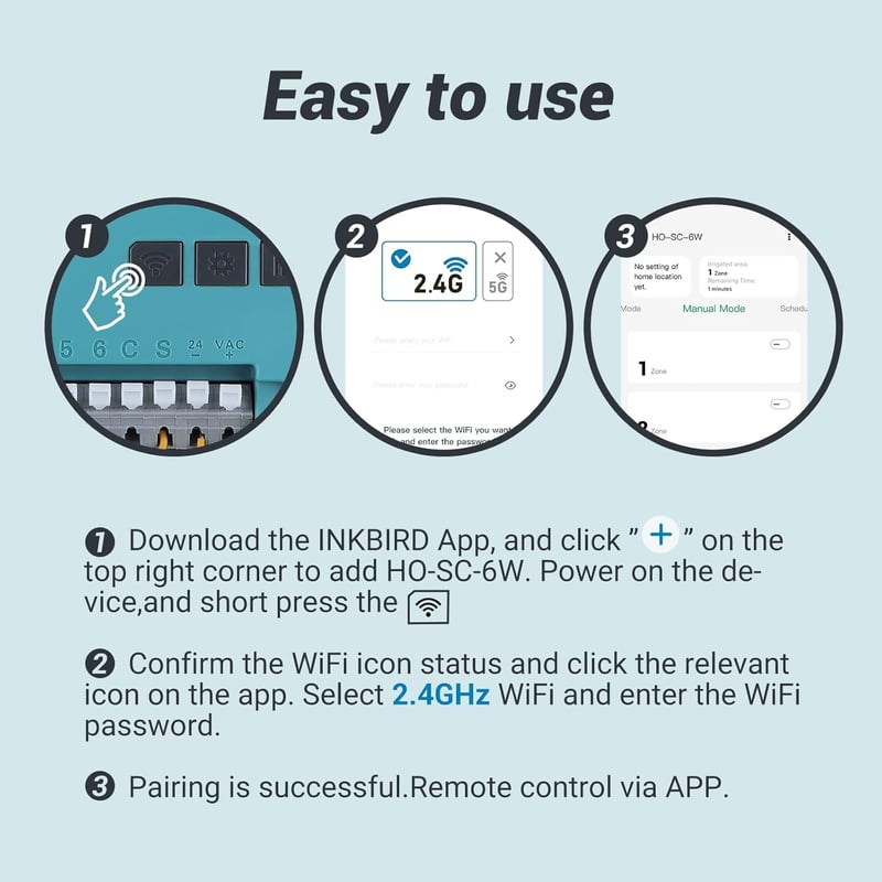 HiOazo WiFi-s öntözésvezérlő, 6 zónás, bel- és kültéri, applikációs felügyelettel