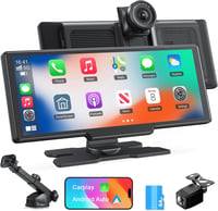 Avylet 9,26" Vezeték Nélküli CarPlay Kijelző 4K Műszerfali Kamerával - Apple CarPlay & Android Auto Támogatás, GPS Navigáció, Tolatókamera 1