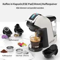 KOTLIE EM-308A 5-in-1 Kávéfőző 19 Bar Nyomással, Többféle Kapszulához (NES/DG), Automatikus Kikapcsolással, Kivehető Tartállyal, Fehér 4