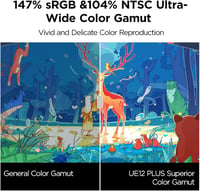 UGEE UE12 Plus 11,9" Grafikus Tablet Kijelzővel - 147% sRGB Színtér, Akkumentes Toll, 8 Gyorsgomb, Windows/Mac/Android Kompatibilis, Fekete 2