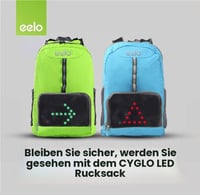 Cyklistický batoh eelo Cyglo s LED smerovkami – úplná viditeľnosť a bezpečnosť – zelený 4