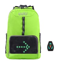 Cyklistický batoh eelo Cyglo s LED smerovkami – úplná viditeľnosť a bezpečnosť – zelený 1