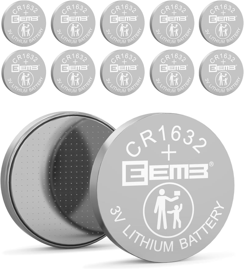 EEMB CR1632 3V lítium gombelem 10db - óra, kulcstartó, számológép