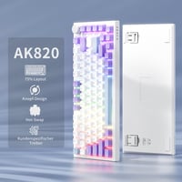 AJAZZ AK820 Mechanikus Gamer Billentyűzet, 82 Gombos, RGB Háttérvilágítás, Hot-Swap, PBT Keycaps, Hangerőszabályzó, Windows/MacOS/Linux Komp 2